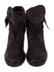 Stuart Weitzman Suede Studded Accents Combat Boots