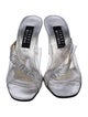 Stuart Weitzman PVC Crystal Embellishments Slides