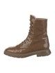 Stuart Weitzman Patent Leather Combat Boots