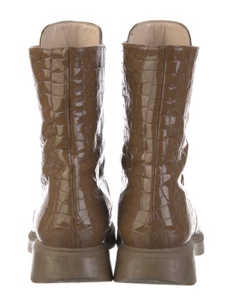 Stuart Weitzman Patent Leather Combat Boots