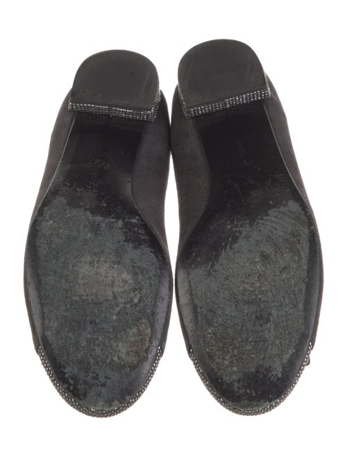 Stuart Weitzman Suede Bow Accents Ballet Flats