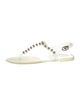 Stuart Weitzman Beaded Accents T-Strap Sandals