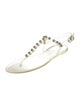 Stuart Weitzman Beaded Accents T-Strap Sandals