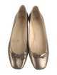 Stuart Weitzman Leather Bow Accents Ballet Flats