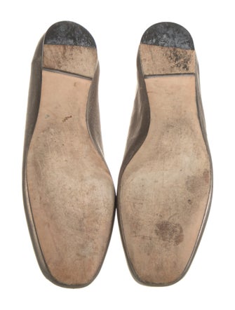 Stuart Weitzman Leather Bow Accents Ballet Flats