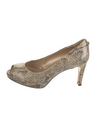 Stuart Weitzman Patent Leather Animal Print Pumps