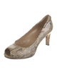 Stuart Weitzman Patent Leather Animal Print Pumps