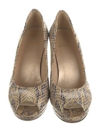 Stuart Weitzman Patent Leather Animal Print Pumps