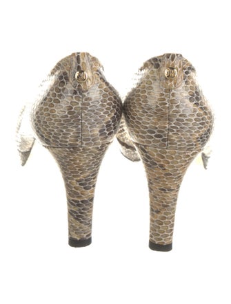 Stuart Weitzman Patent Leather Animal Print Pumps
