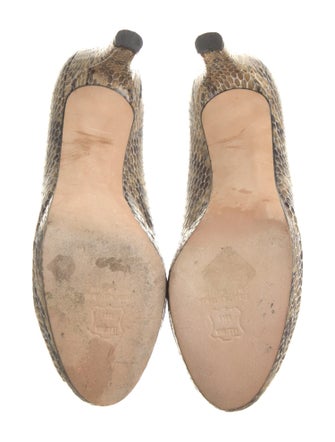 Stuart Weitzman Patent Leather Animal Print Pumps