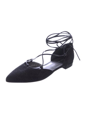 Stuart Weitzman Suede D'Orsay Flats
