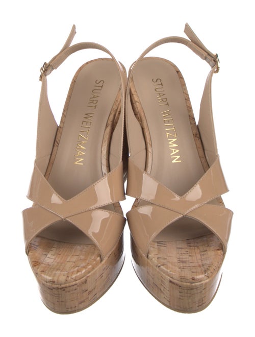 Stuart Weitzman Patent Leather Slingback Sandals
