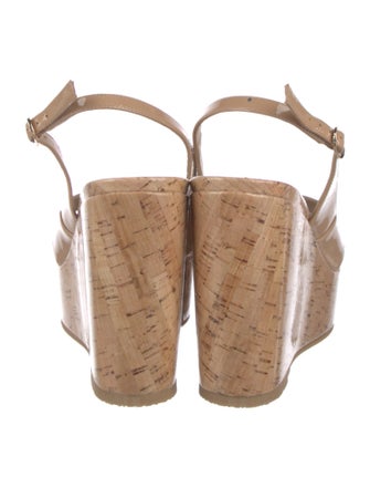 Stuart Weitzman Patent Leather Slingback Sandals