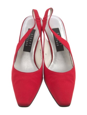 Stuart Weitzman Crystal Embellishments Slingback Pumps