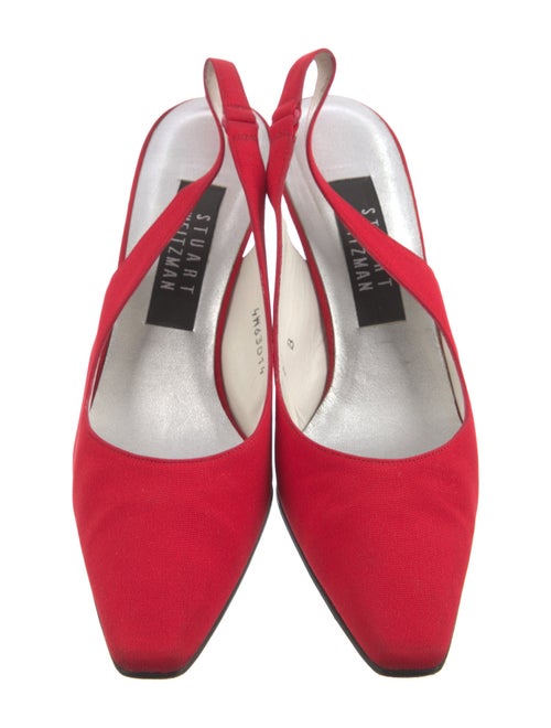 Stuart Weitzman Crystal Embellishments Slingback Pumps