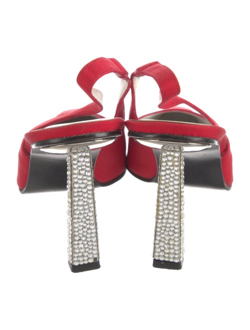 Stuart Weitzman Crystal Embellishments Slingback Pumps