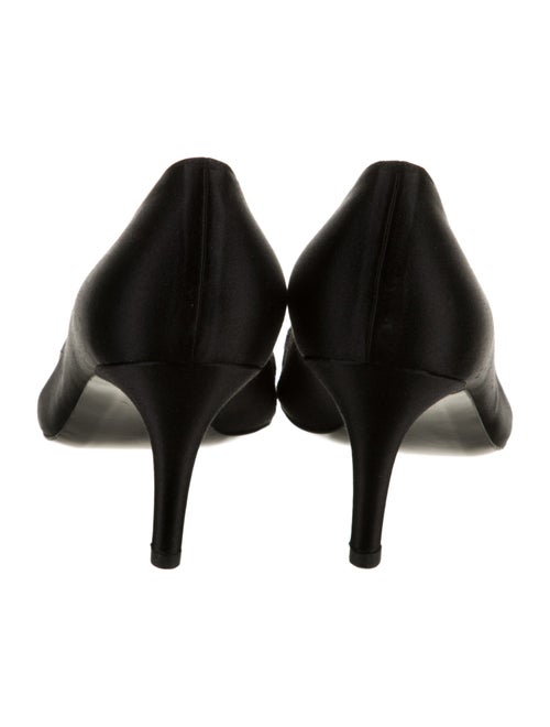 Stuart Weitzman Satin Lace Pattern Pumps