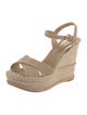 Stuart Weitzman Suede Braided Accents Espadrilles