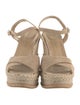Stuart Weitzman Suede Braided Accents Espadrilles