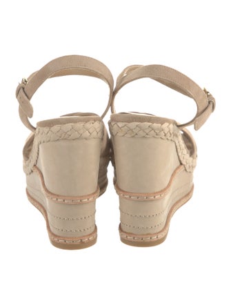 Stuart Weitzman Suede Braided Accents Espadrilles