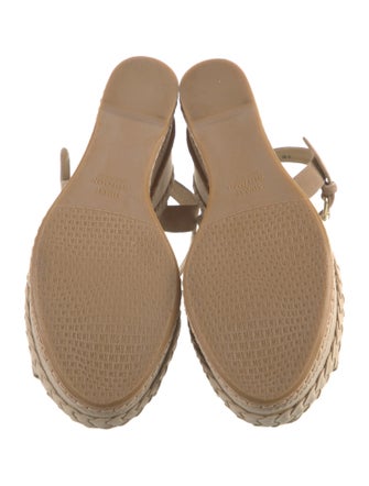Stuart Weitzman Suede Braided Accents Espadrilles
