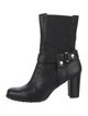 Stuart Weitzman Leather Moto Boots