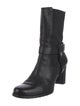 Stuart Weitzman Leather Moto Boots
