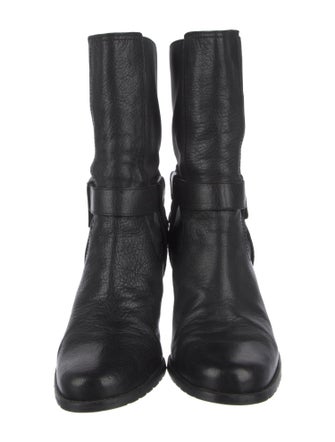 Stuart Weitzman Leather Moto Boots
