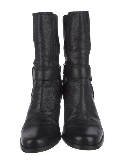 Stuart Weitzman Leather Moto Boots