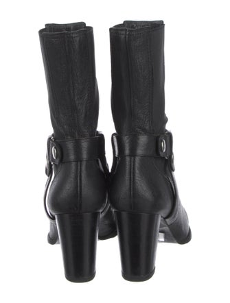 Stuart Weitzman Leather Moto Boots
