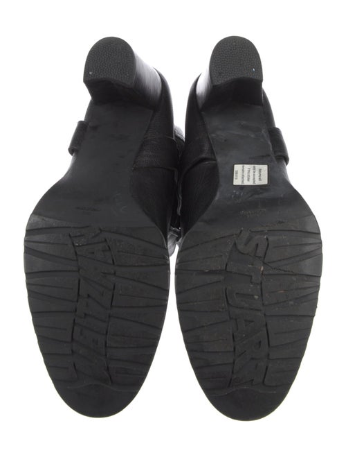 Stuart Weitzman Leather Moto Boots