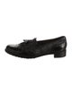 Stuart Weitzman Leather Tassel Accents Loafers