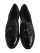 Stuart Weitzman Leather Tassel Accents Loafers