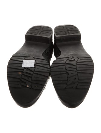 Stuart Weitzman Leather Tassel Accents Loafers