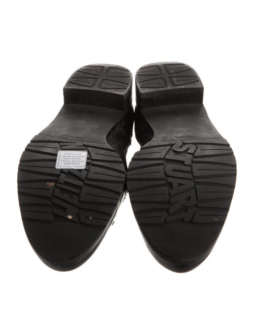 Stuart Weitzman Leather Tassel Accents Loafers