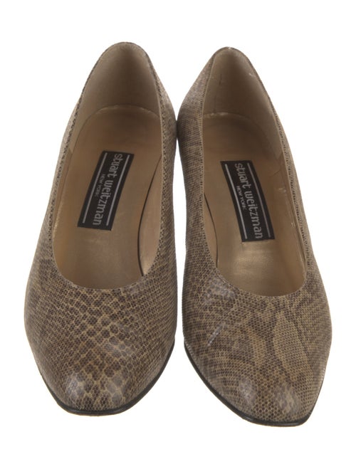 Stuart Weitzman Leather Animal Print Pumps