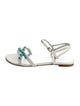 Stuart Weitzman Leather Colorblock Pattern Sandals