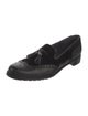 Stuart Weitzman Leather Tassel Accents Loafers