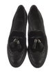 Stuart Weitzman Leather Tassel Accents Loafers