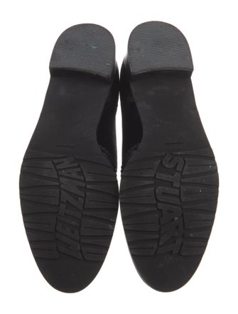 Stuart Weitzman Leather Tassel Accents Loafers