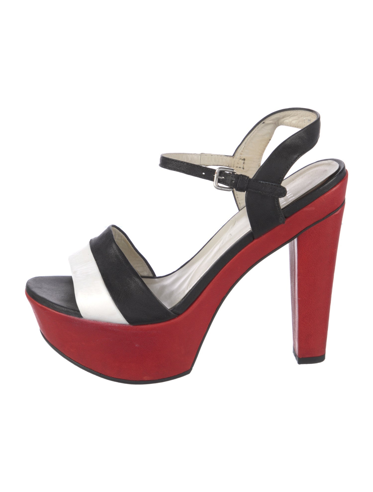 Stuart Weitzman Leather Printed Sandals