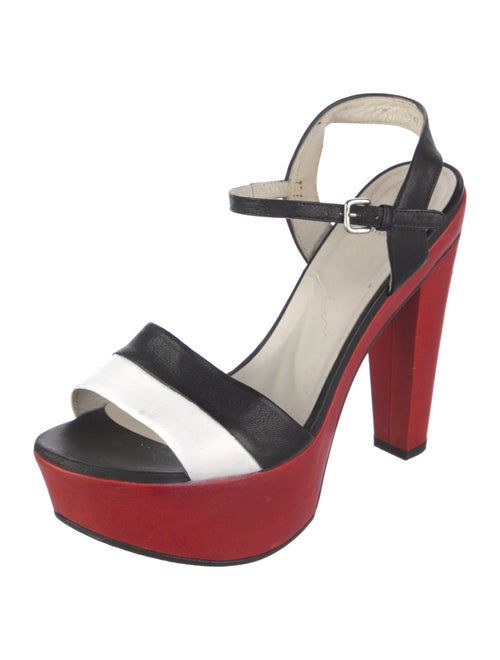 Stuart Weitzman Leather Printed Sandals