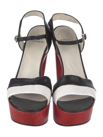 Stuart Weitzman Leather Printed Sandals