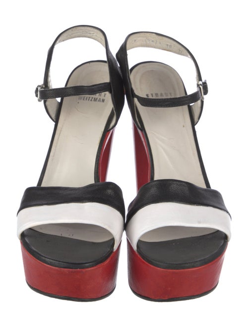 Stuart Weitzman Leather Printed Sandals