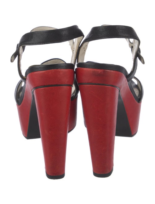 Stuart Weitzman Leather Printed Sandals