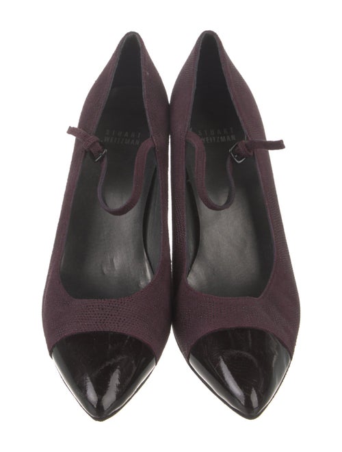 Stuart Weitzman Colorblock Pattern Bow Accents Pumps