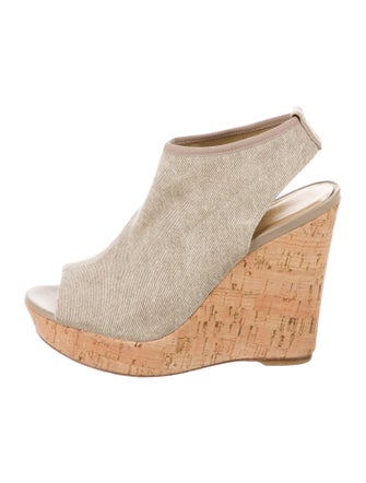 Stuart Weitzman Canvas Slingback Sandals