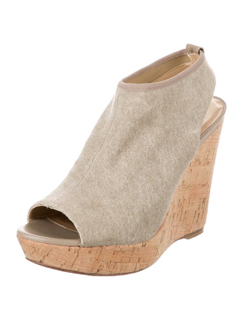 Stuart Weitzman Canvas Slingback Sandals