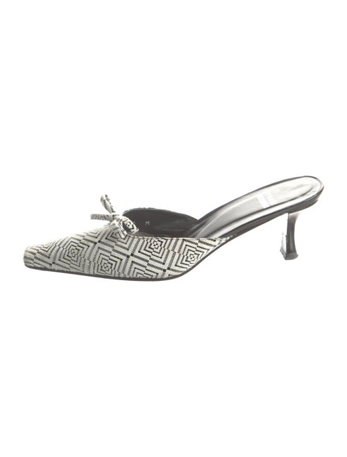 Stuart Weitzman Suede Printed Mules