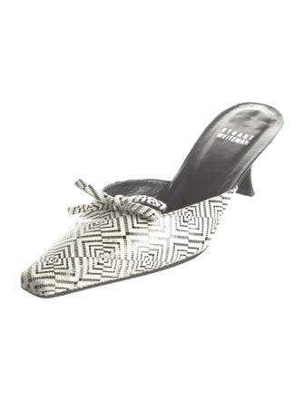 Stuart Weitzman Suede Printed Mules